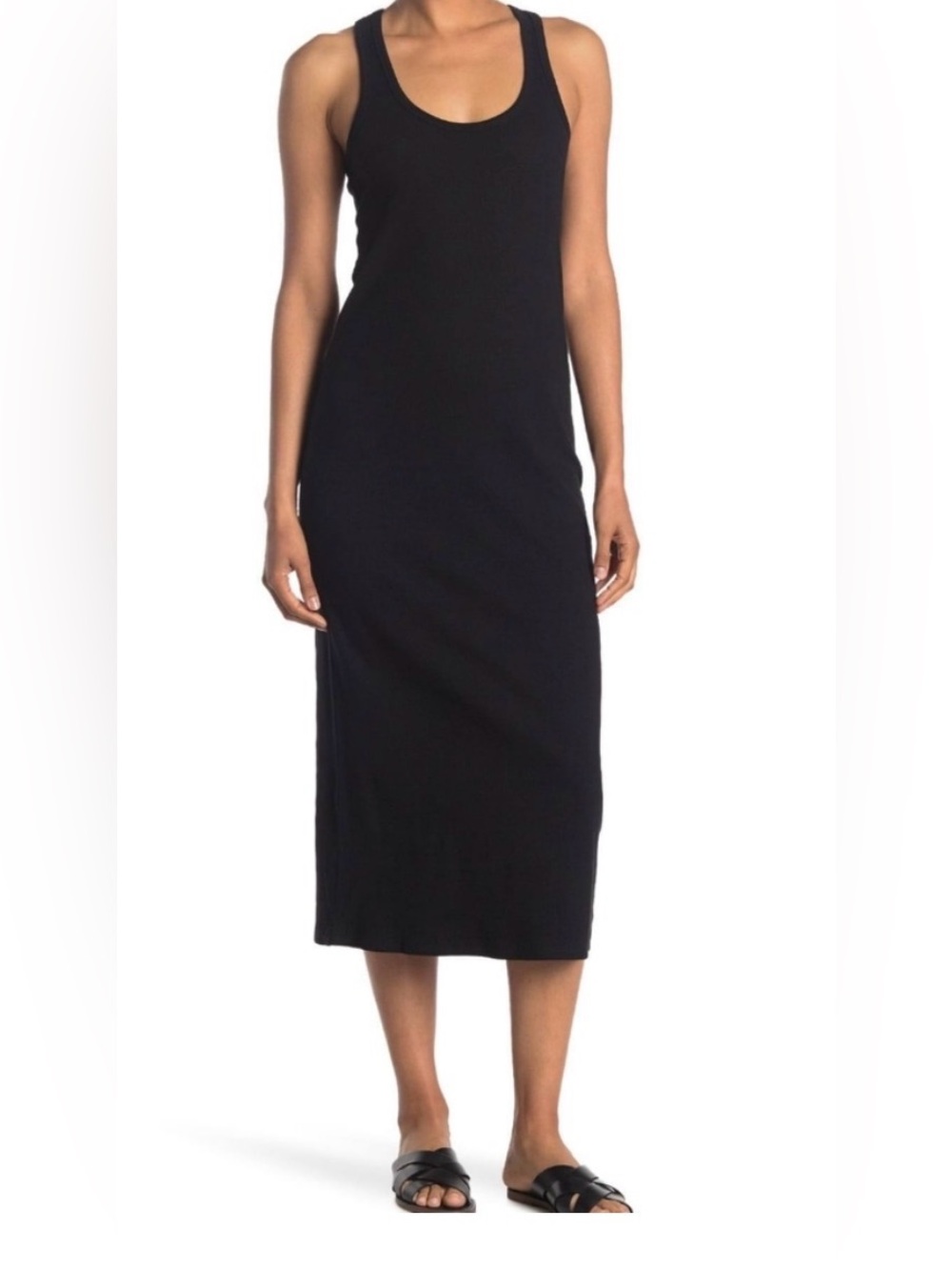 Banana Republic Black Ribbed Scoop Neck Tank Top